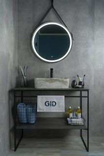 Раковина Gid Mnc605 54460 накладная под камень глянцевая 48x37x13